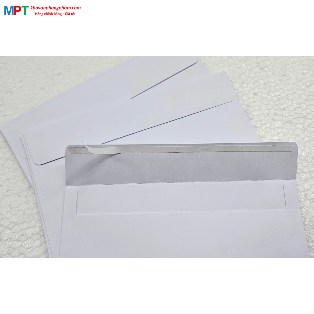 Tập 10 Phong bì trắng A4 CÓ BĂNG DÍNH 2 MẶT - Kích thước 24x32cm - ĐL 120gsm