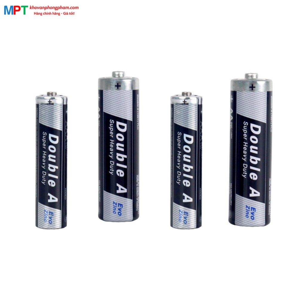 Vỉ 4 viên Pin AA Double A Evo Zinc đóng màng co - Pin tiểu