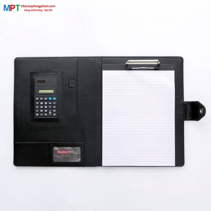 Bìa trình ký da có máy tính Heeton Q8839 (245x322mm)