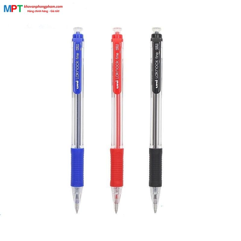 [MUA 12 CÁI TẶNG 1 CÁI] Bút bi Uni Laknock SN-101 Ngòi 0.7mm - Mực xanh (Nhập khẩu bởi Cty Thái Á)