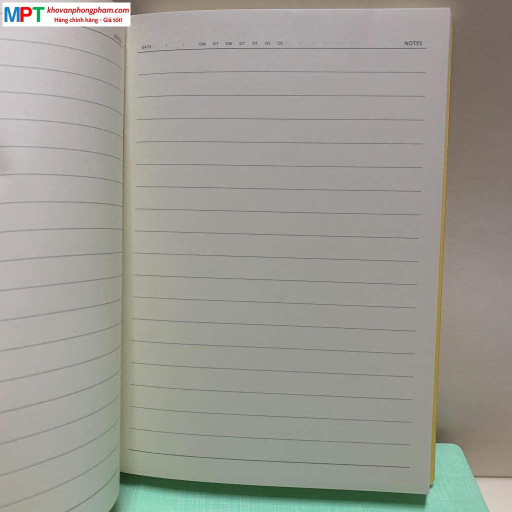 Sổ bìa da A5 cài bút ở gáy nhiều màu Heeton 25098