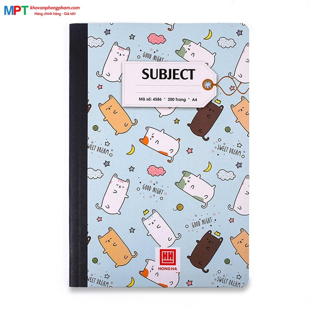 Sổ bìa bồi Hồng Hà Subject A4 200 trang 4586