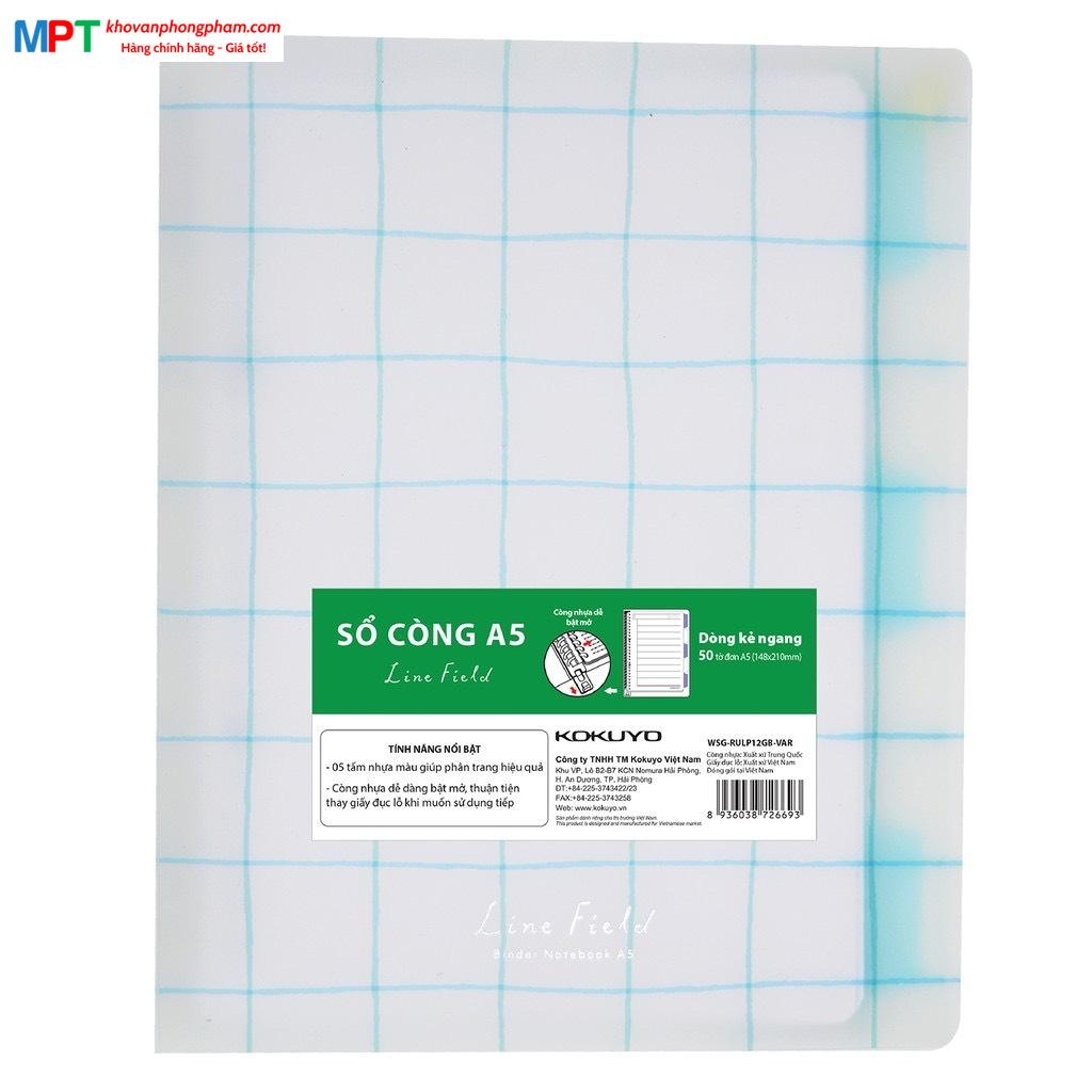 Sổ Binder còng nhựa dòng kẻ ngang Campus Line Filed khổ A5 - 50 tờ đơn