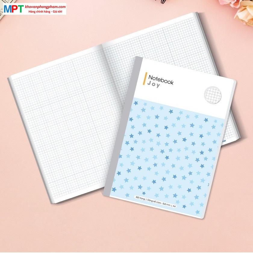 [MẪU MỚI 2023] Sổ may gáy caro bìa bồi JOY A4 Hải Tiến 200 trang 5020