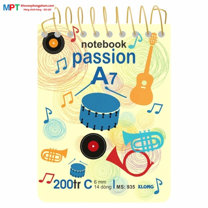 Sổ lò xo Klong A7 200 trang 935 (82x110mm)