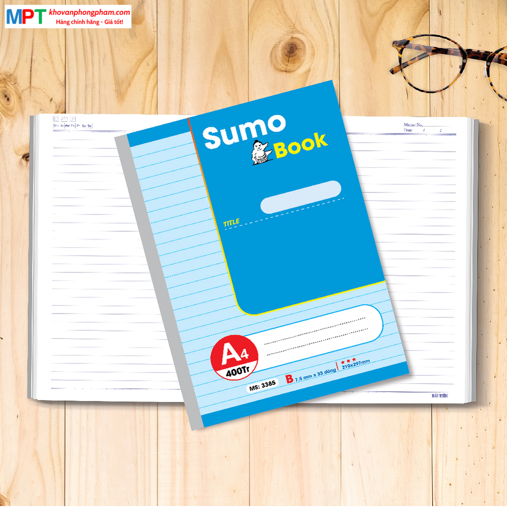 Sổ may gáy SUMO A4 Hải Tiến 200 trang 3361 - Bìa bồi cao cấp (210x297mm)