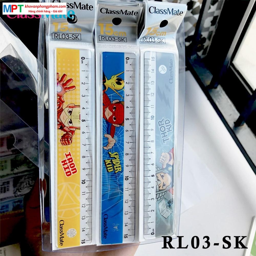 Thước kẻ 15cm Superkid RL03-SK