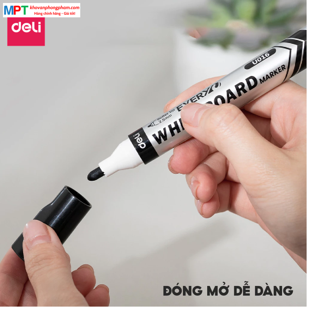 Bút viết bảng Deli U016 - Nét 2-2.5mm, mực xóa được