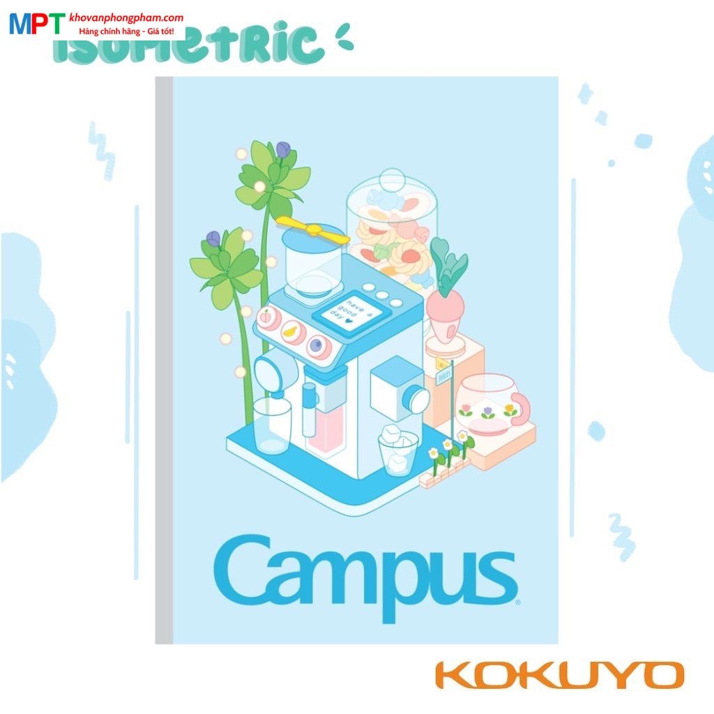 Vở kẻ ngang có chấm Campus ISOMETRIC 80 trang - Mua 10 quyển tặng bút bi