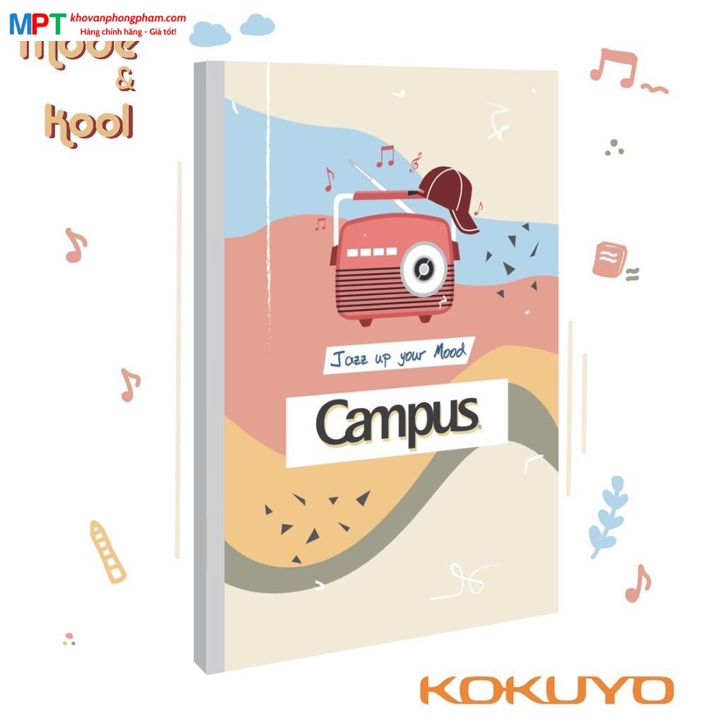 Vở kẻ ngang có chấm Campus Mode & Cool 120 trang - Mua 10 quyển tặng bút bi