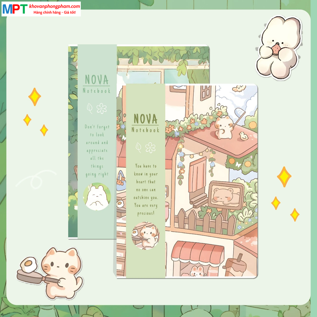 Vở kẻ ngang Hải Tiến 120 trang NOVA 3293 - Định lượng 70gsm - Mua 10 quyển tặng 1 bút bi