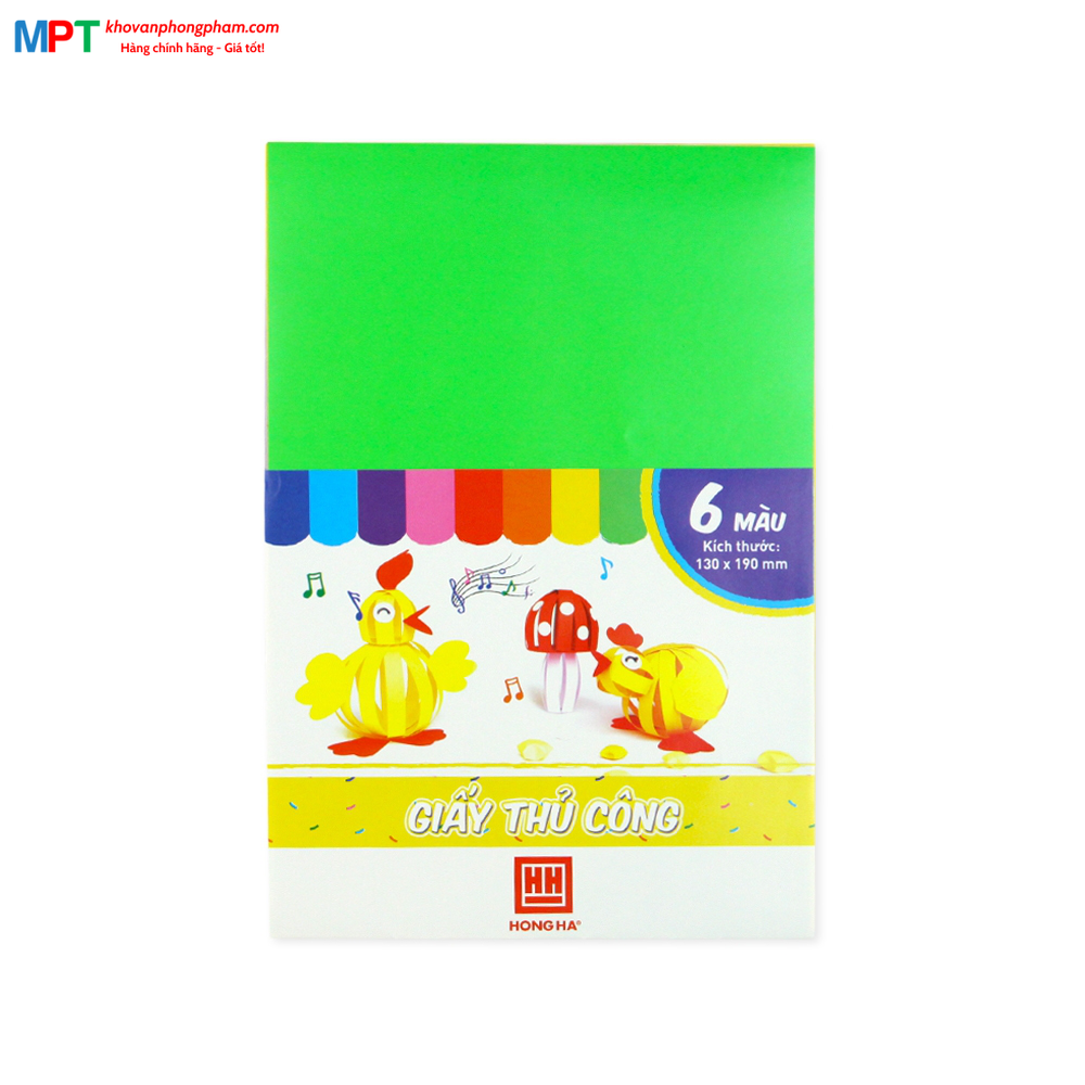 Giấy thủ công decan 6 màu Hồng Hà 3487 (130x190mm)