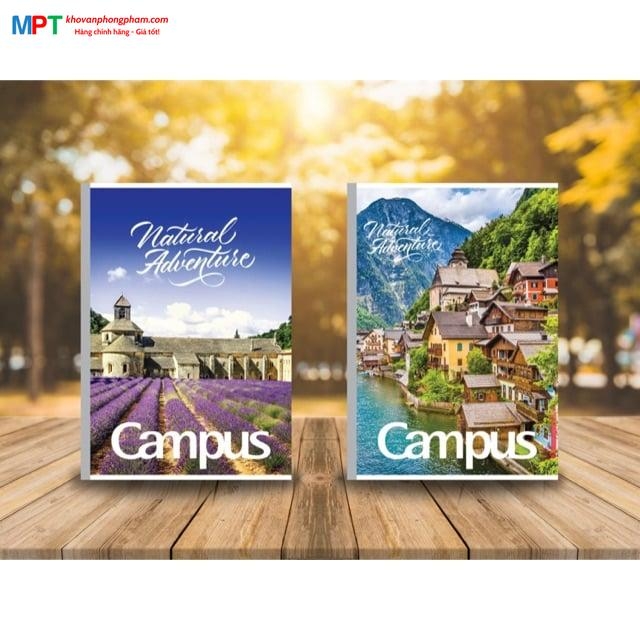Vở kẻ ngang có chấm Campus Adventure 200 trang - Mua 5 quyển tặng 01 bút bi