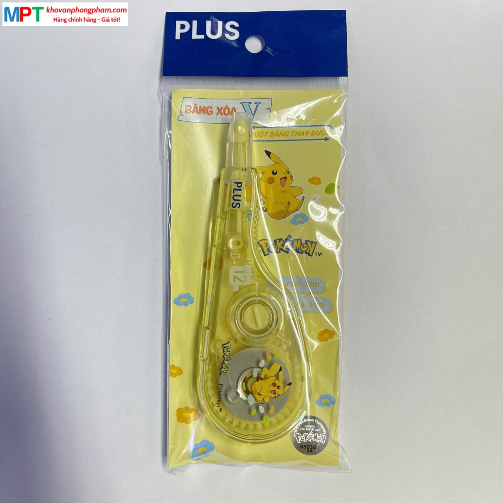 [MẪU MỚI 2025] Băng xóa PLUS V POKEMON 5mm x 12m - Màu Pastel