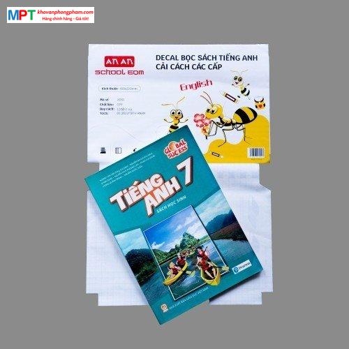 Tập 5 tờ bọc Decal An An 8001 kích thước 450x320mm - Bọc cho sách tiếng anh kích thước bìa: 198x280mm