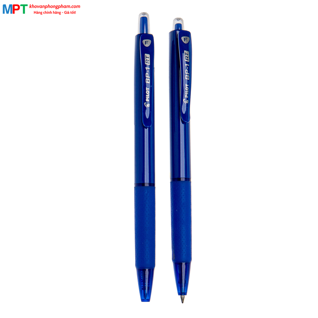 Bút bi PILOT BP-1RT ngòi 0.7mm - Mực xanh (Viết siêu trơn, dùng để đi thi) - Xuất xứ Nhật Bản