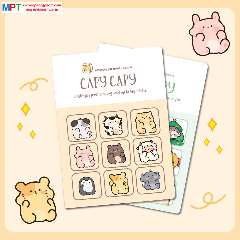 Vở kẻ ngang Hải Tiến 200 trang CAPY CAPY 7130 - Định lượng 70gsm - Mua 03 quyển tặng 1 bút bi
