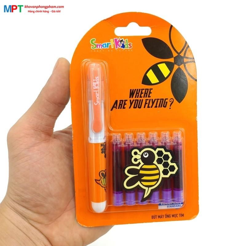 Bút máy Smartkids SK-CFP001 kèm 6 ống mực tím (Tặng 1 tẩy chì STAEDTLER)
