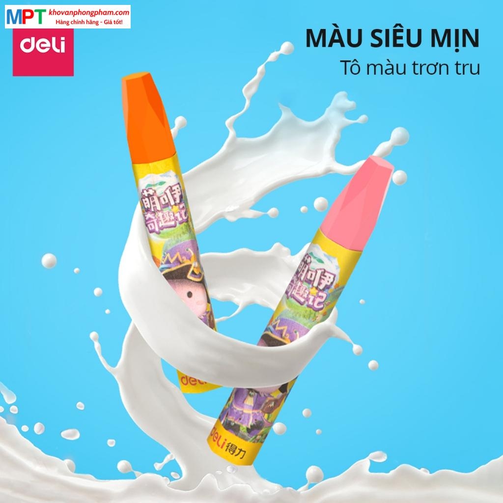 Bút sáp màu dầu 24 màu Deli 6963 (Sáp dầu)