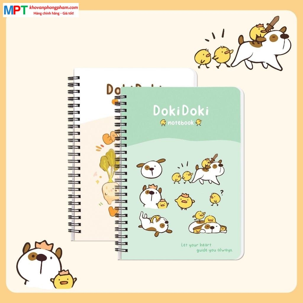 Sổ lò xo Hải Tiến A4 300 trang DOKI DOKI 8540 - Kích thước 210 x 297 mm, Định lượng 70gsm