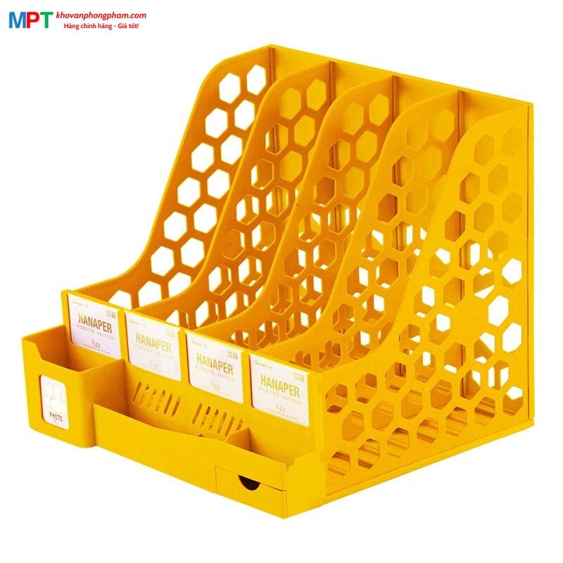 File tài liệu 4 ngăn kèm ống cắm bút Guangbo WJK9392