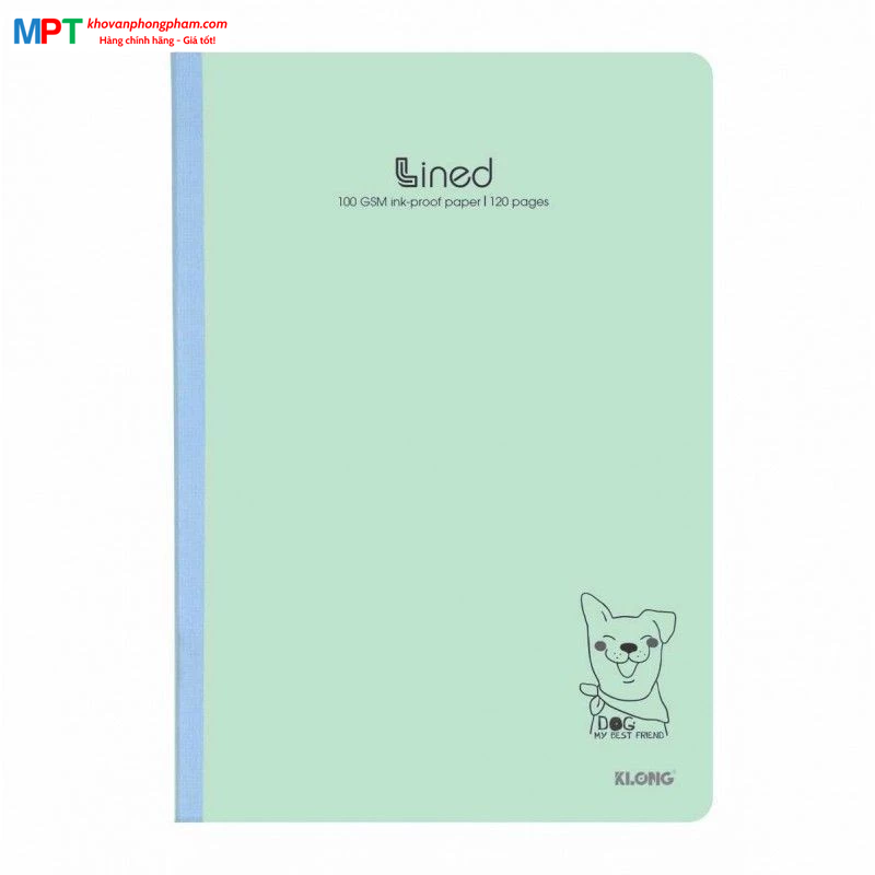 Vở kẻ ngang Klong chấm may dán gáy 120 trang mã 841 - Định lượng 100gsm - Kích thước 175x250mm