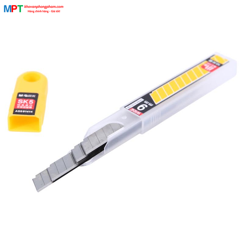 Lưỡi dao rọc giấy nhỏ M&G ASS91414 - Kích thước 9mm - Hộp 10 lưỡi dao