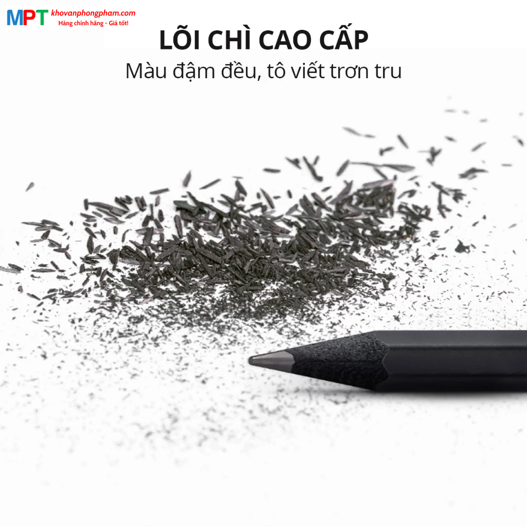 Bút chì Nusign Deli NS722-2B - Lõi đen cao cấp, thân bút hình lục giác