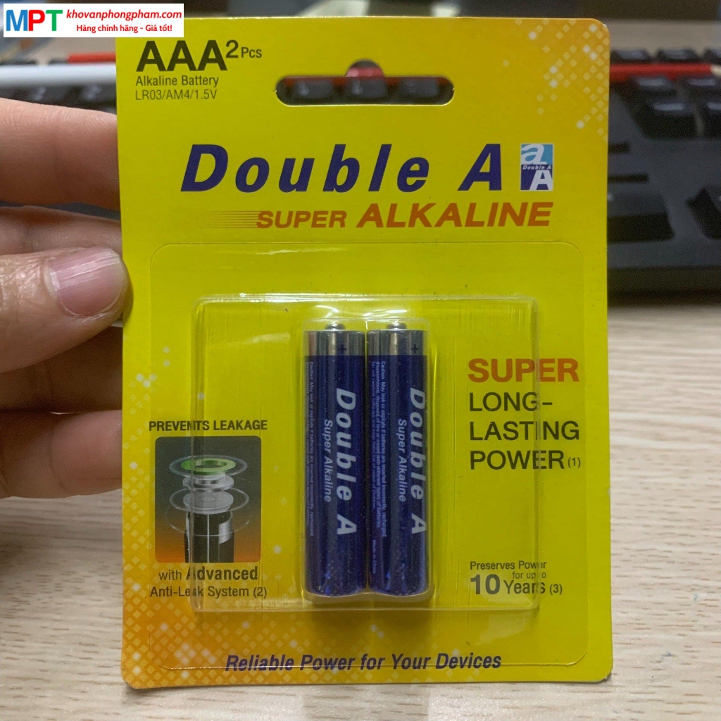 [GIÁ RẺ] Vỉ 2 viên pin AAA Double A Super Alkaline
