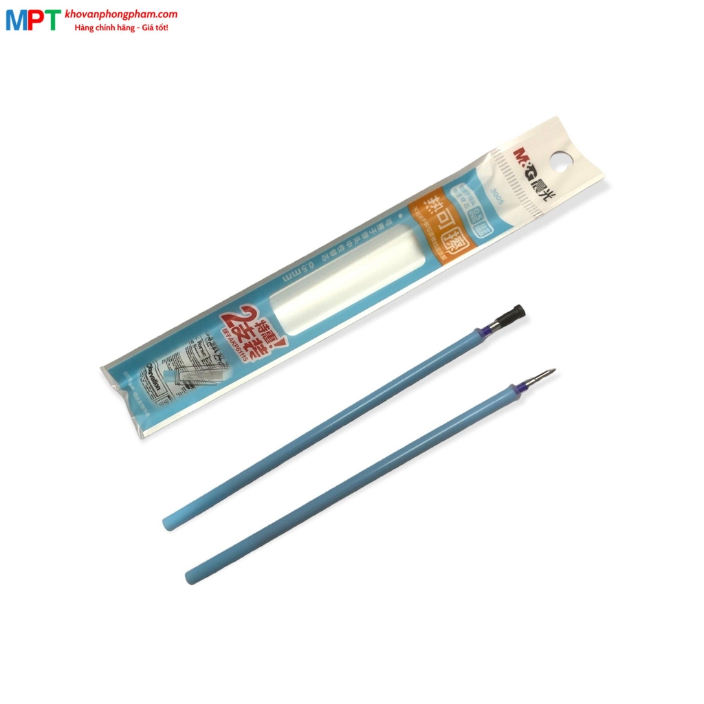 Vỉ 2 ruột bút gel xóa được M&G 3005 nét 0.5mm