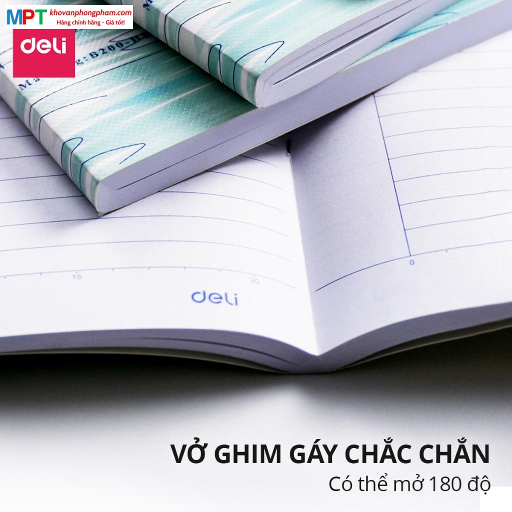 Sổ bìa bồi A4 Deli 200 trang CNB547-200 - Kích thước: 210x297mm