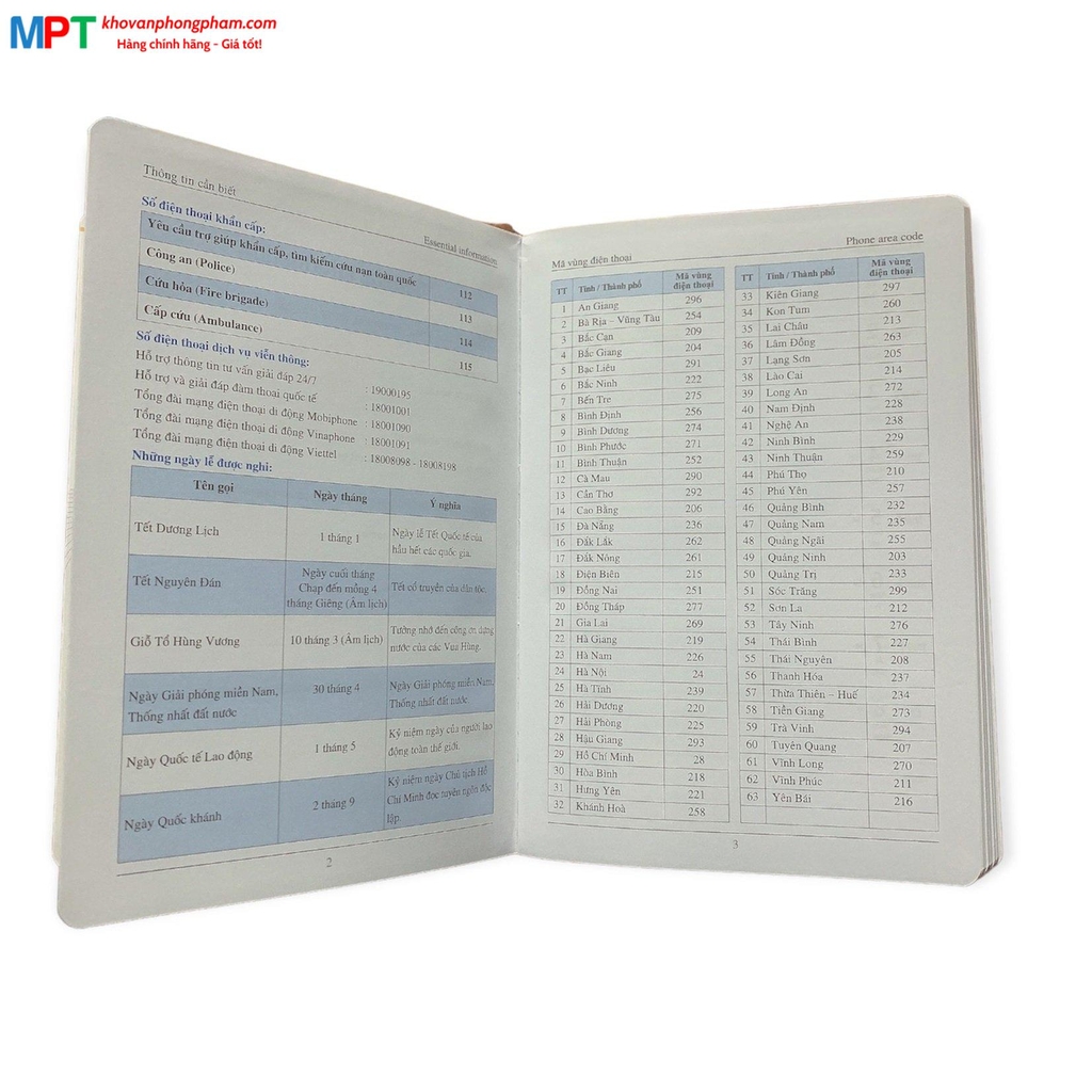 Sổ lịch Agenda 2025 Hải Tiến 228 trang 4535 - KT: 165x240mm - Định lượng 80gsm