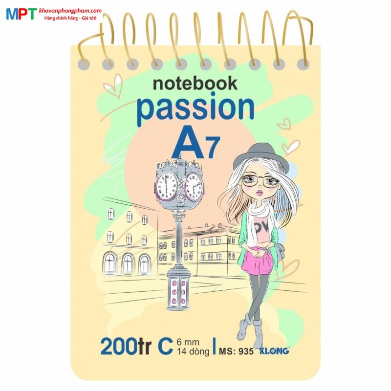 Sổ lò xo Klong A7 200 trang 935 (82x110mm)