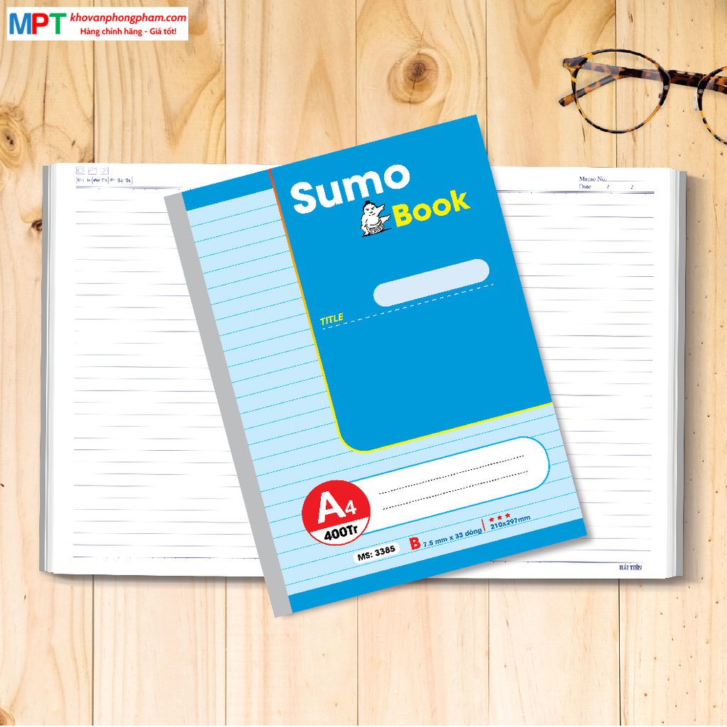 Sổ may gáy SUMO A4 Hải Tiến 300 trang 3378 - Bìa bồi cao cấp (210x297mm)