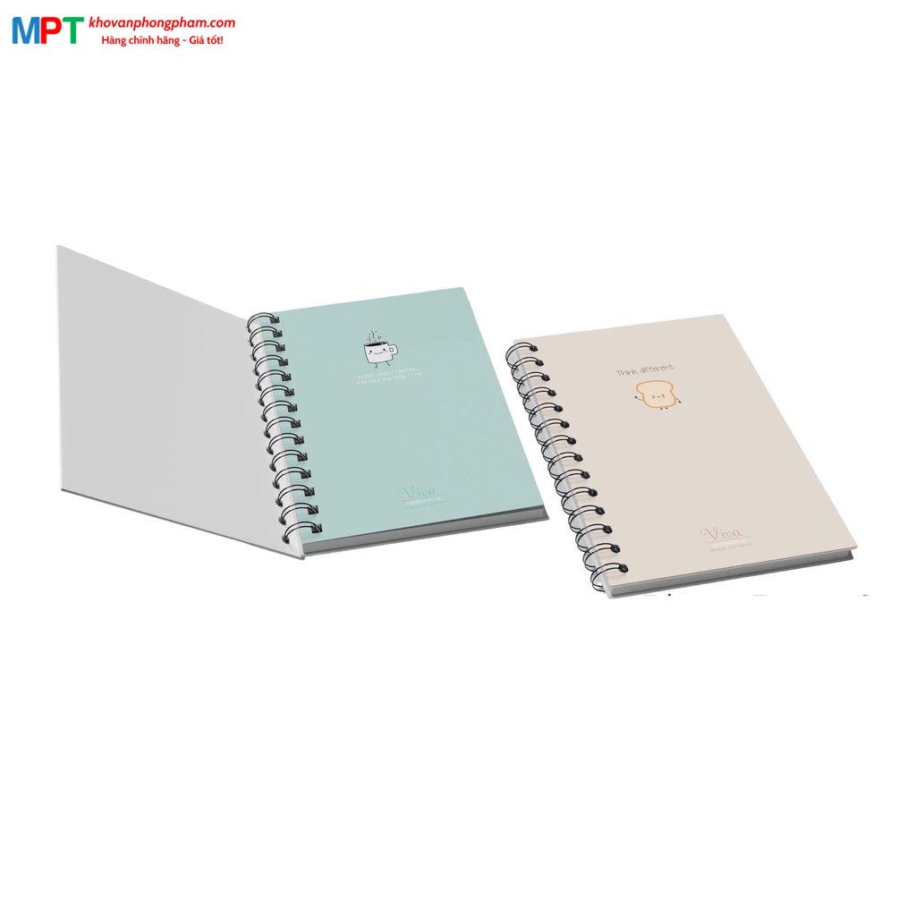 Sổ lò xo bìa nhựa cao cấp VIVA khổ B5 Hải Tiến 200 trang 6546 (KT: 175x250mm) - Kẻ Caro 5x5mm