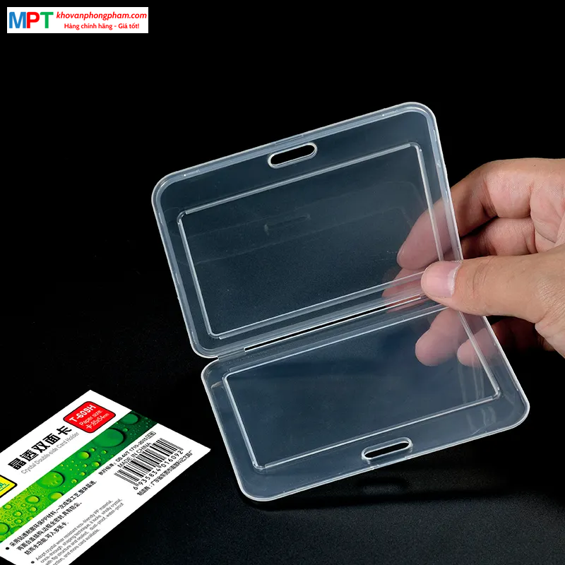 Mặt thẻ nhựa trong T-609V loại dọc - Bỏ vừa thẻ 54x85mm