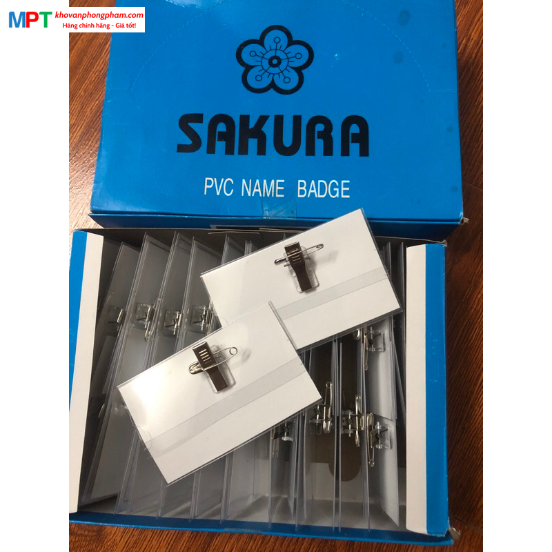 Hộp 50 Thẻ cài kim băng Sakura, Telun - Loại dày, KT 5.5x9cm