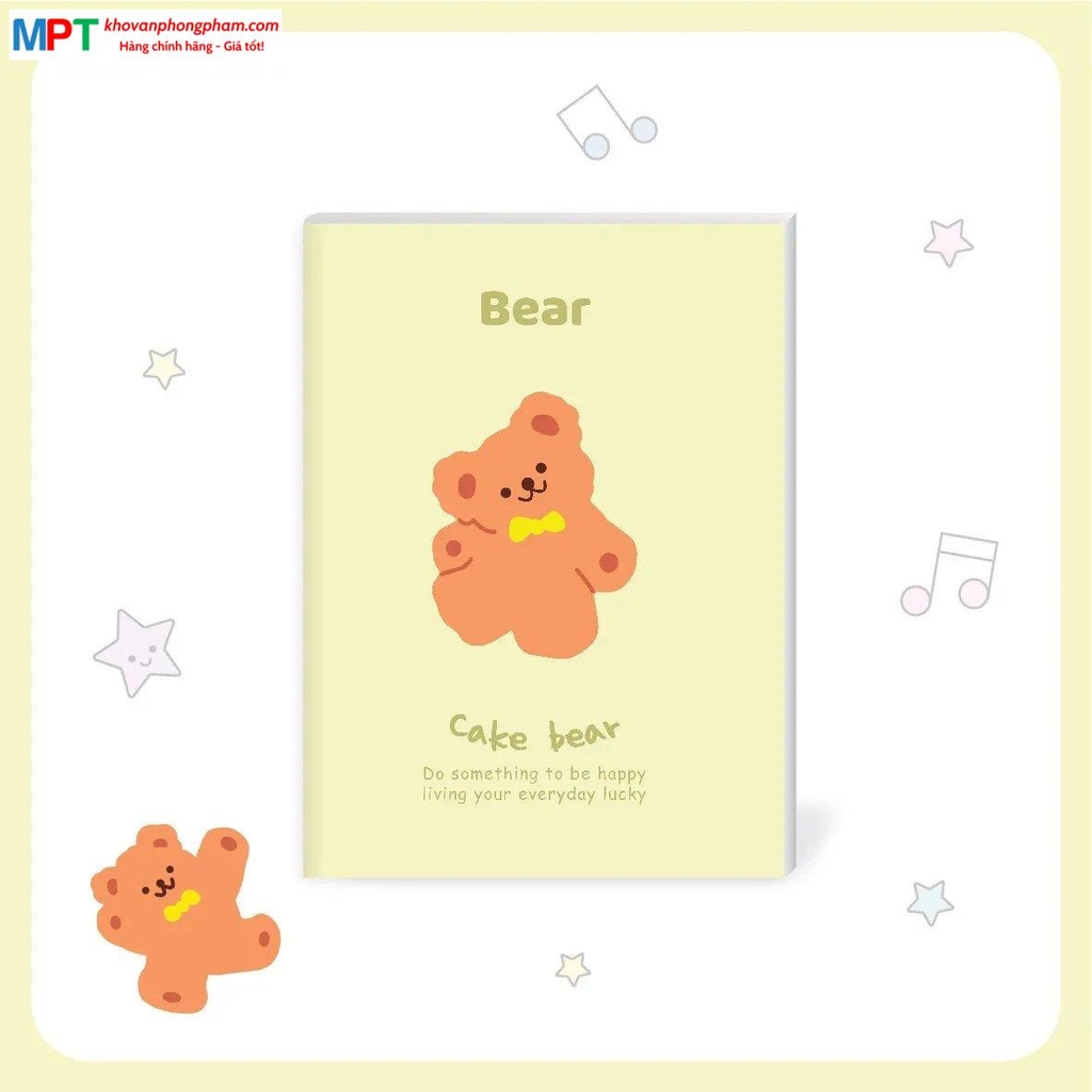 Vở kẻ ngang Bear 80 trang Hải Tiến 3170 - Mua 10 tặng 1 bút bi (Kích thước 190 x 260 mm)
