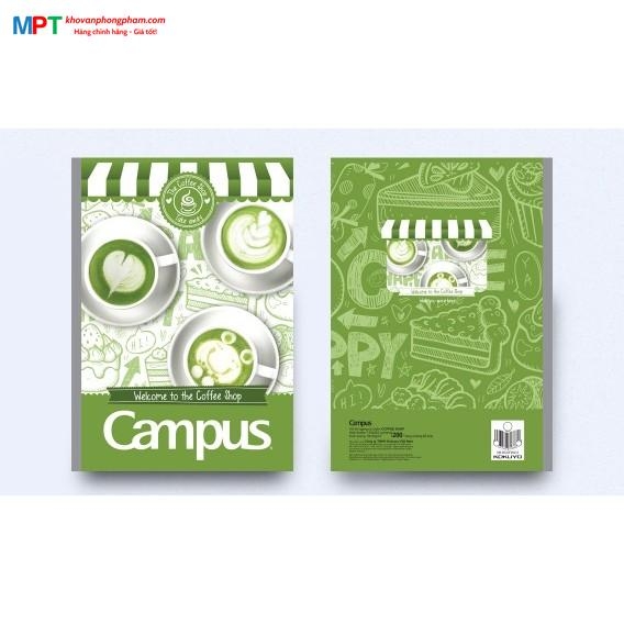 Vở kẻ ngang có chấmCampus Coffee Shop 200 trang - Mua 5 quyển tặng bút bi