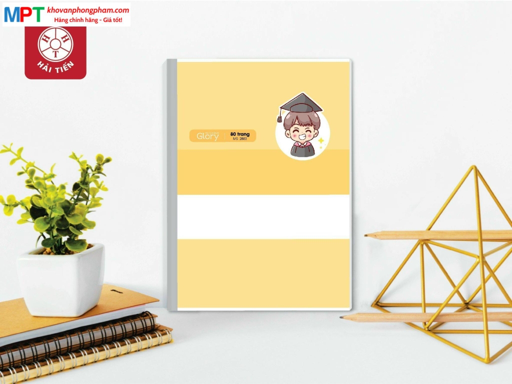 Vở kẻ ngang HẢI TIẾN 120 trang Glory 2890 - Định lượng 58gsm - Mua 10 quyển tặng 01 bút bi