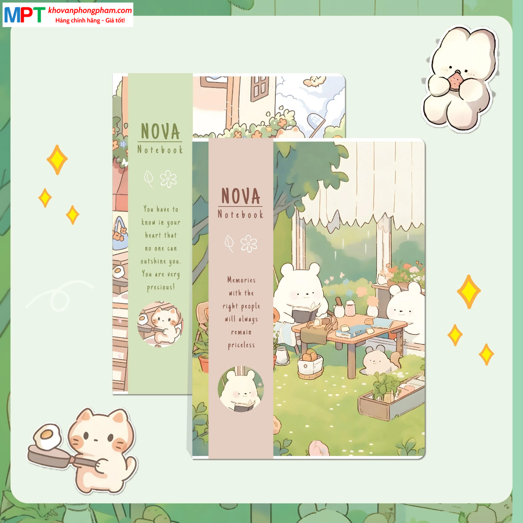 Vở kẻ ngang Hải Tiến 80 trang NOVA 3286 - Định lượng 70gsm - Mua 10 quyển tặng 1 bút bi