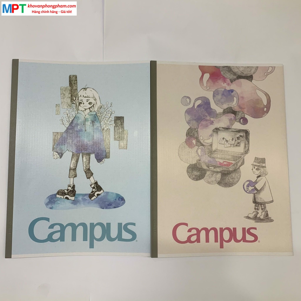 Vở Campus TIE DYE 80 trang (Dòng kẻ ngang có chấm) - Mua 10 quyển tặng bút bi