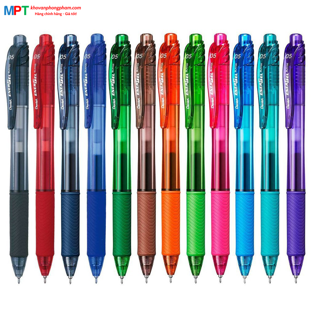 [CHÍNH HÃNG - Do GOLDEN PEN NK] Bút gel Pentel Energel BLN105 ngòi 0.5mm - Mực siêu nhanh khô, nhiều màu lựa chọn