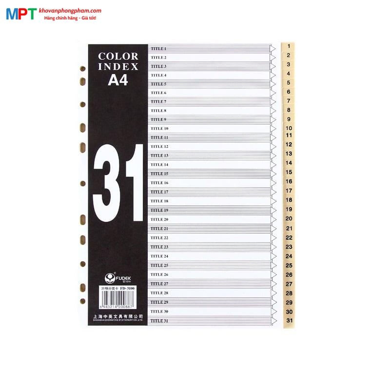 Chia file nhựa 1-31 XF-31