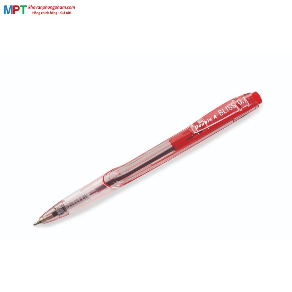 Hộp 12 bút bi Double A BLISS BALL PEN DBP-707-BB11 ngòi 0.7mm - Tặng kèm 3 bút