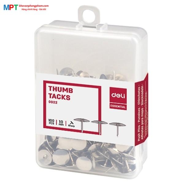 [THANH LÝ] Ghim mũ inox Deli 0022