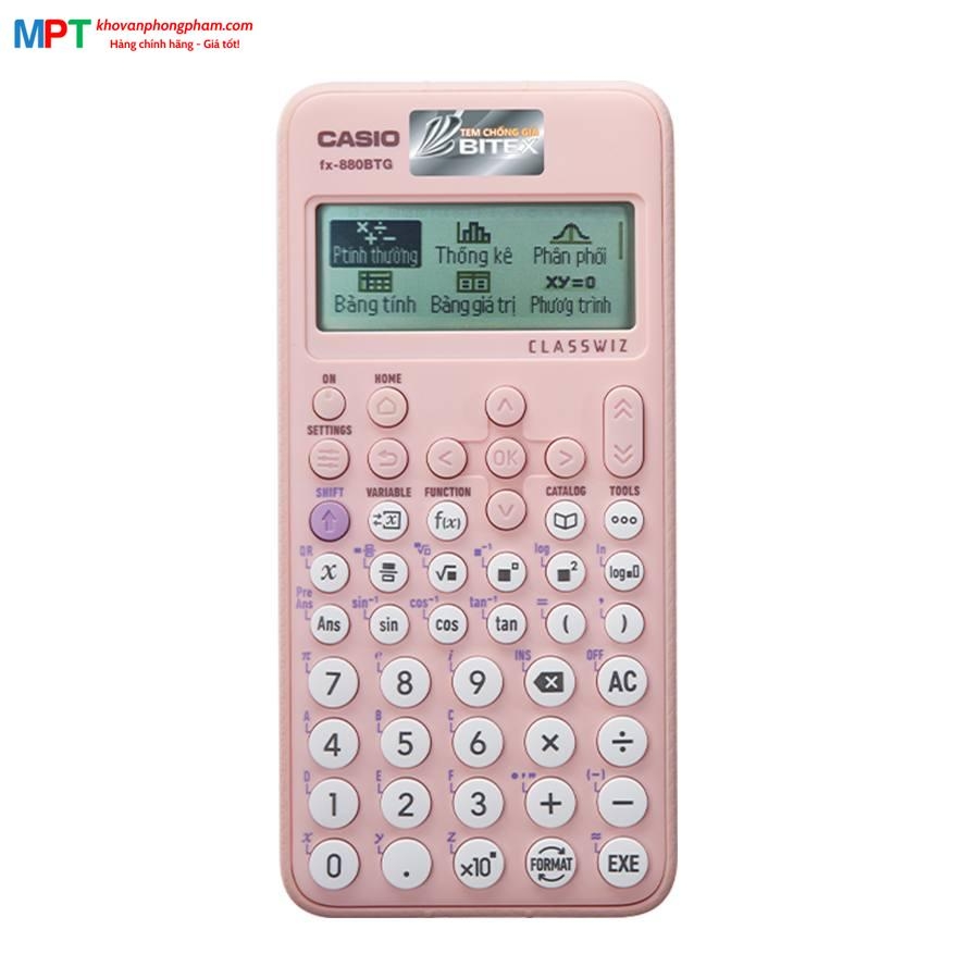 [VỎ HỘP MỚI T11/2024] Máy tính Casio FX-880BTG - Tặng kèm 2 bút bi Pilot và 10 bút bi hoặc 1 file 20 lá trị giá 30K