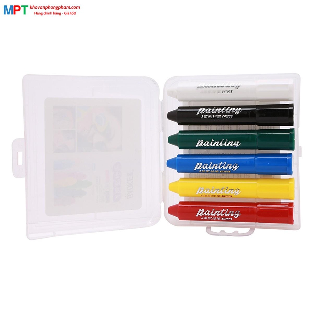 Màu vẽ lên da Baoke CH06 (Hộp 6 màu)