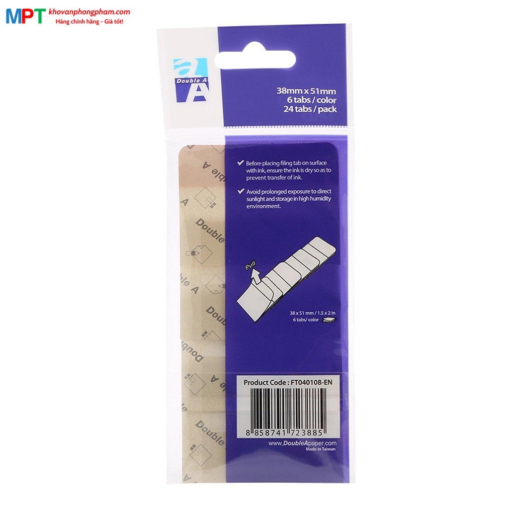 [THANH LÝ] Giấy phân trang 4 màu Double A FT040108-EN