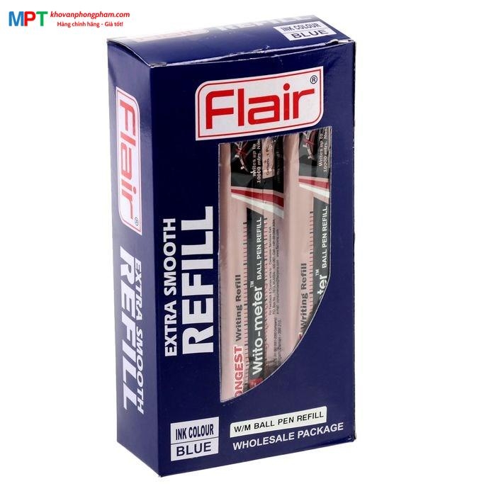 Ruột bút gel Flair ngòi 0.5mm - mực xanh - chiều dài ruột 13cm